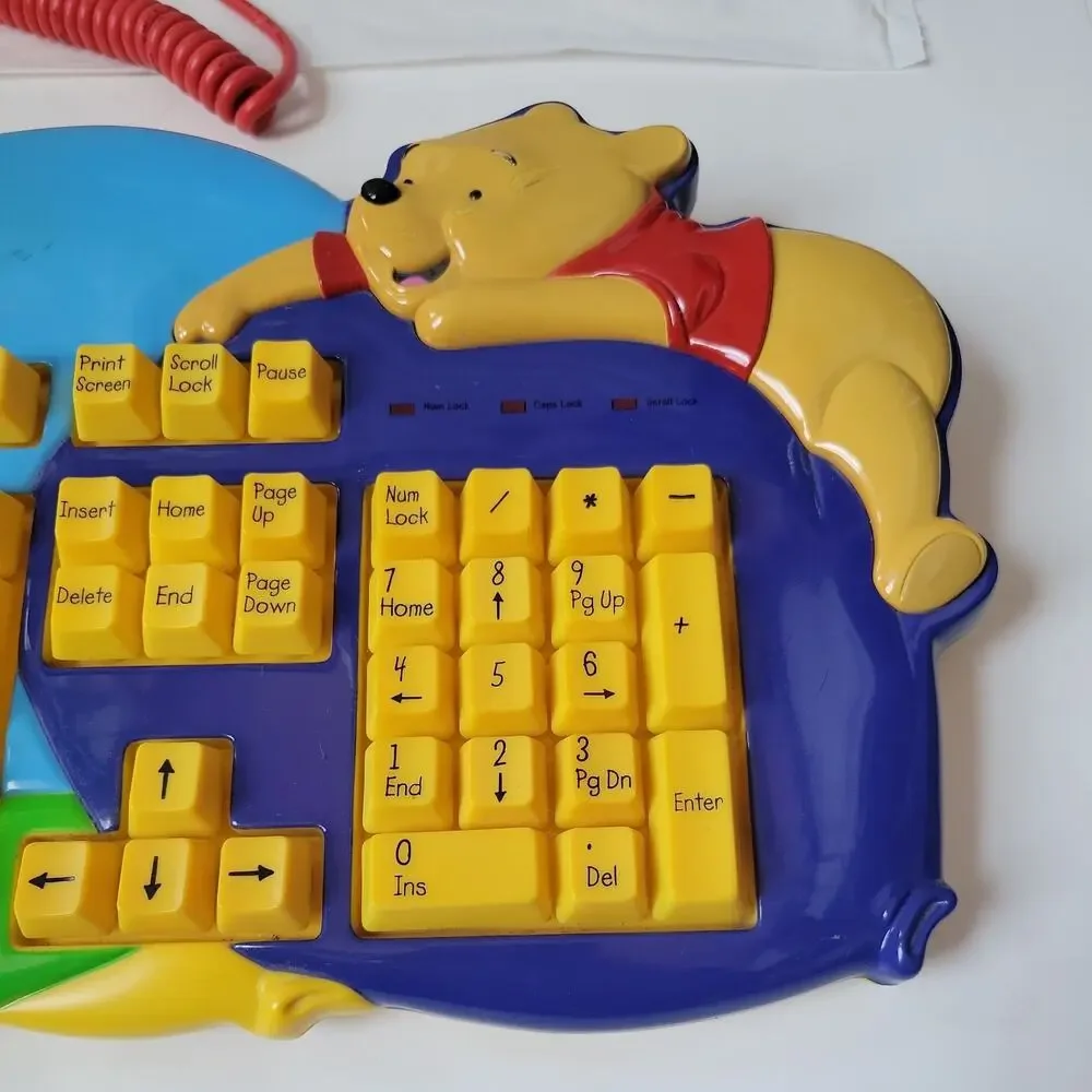 Disney Winnie The Pooh Tigger Piglet Learning Microsoft Keyboard DS KB10 RARE